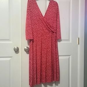 Lily Large red and white polka dot dress